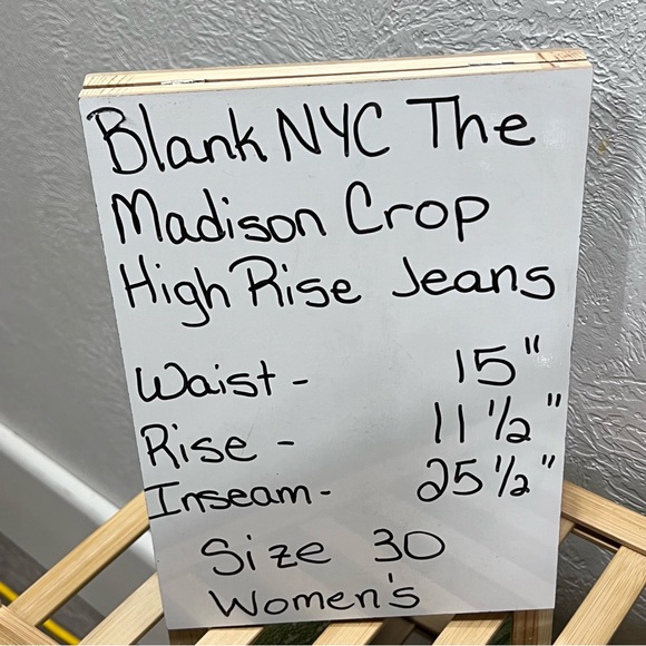 Blank NYC The Madison Crop High Rise Jeans Women’s Size 30 White Stars - Picture 15 of 15